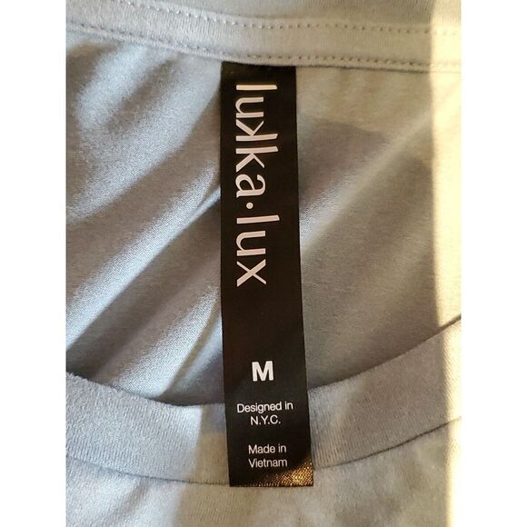 Lukka Lux Womens Shirt Sz M Tee Mint Green Long Sleeve Top Blouse T-shirt - Picture 2 of 5